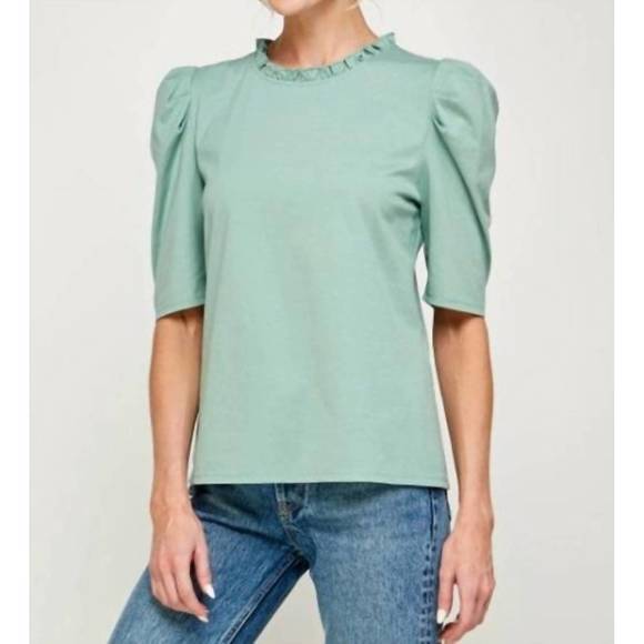 NEW ELLISON the sage top in green - Picture 2 of 4